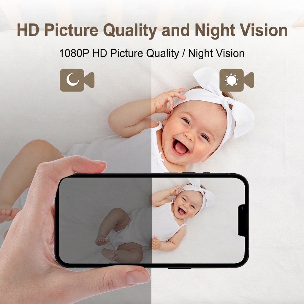 2K WiFi Baby Monitor with Tuya APP - Pan/Tilt 355° #19250001