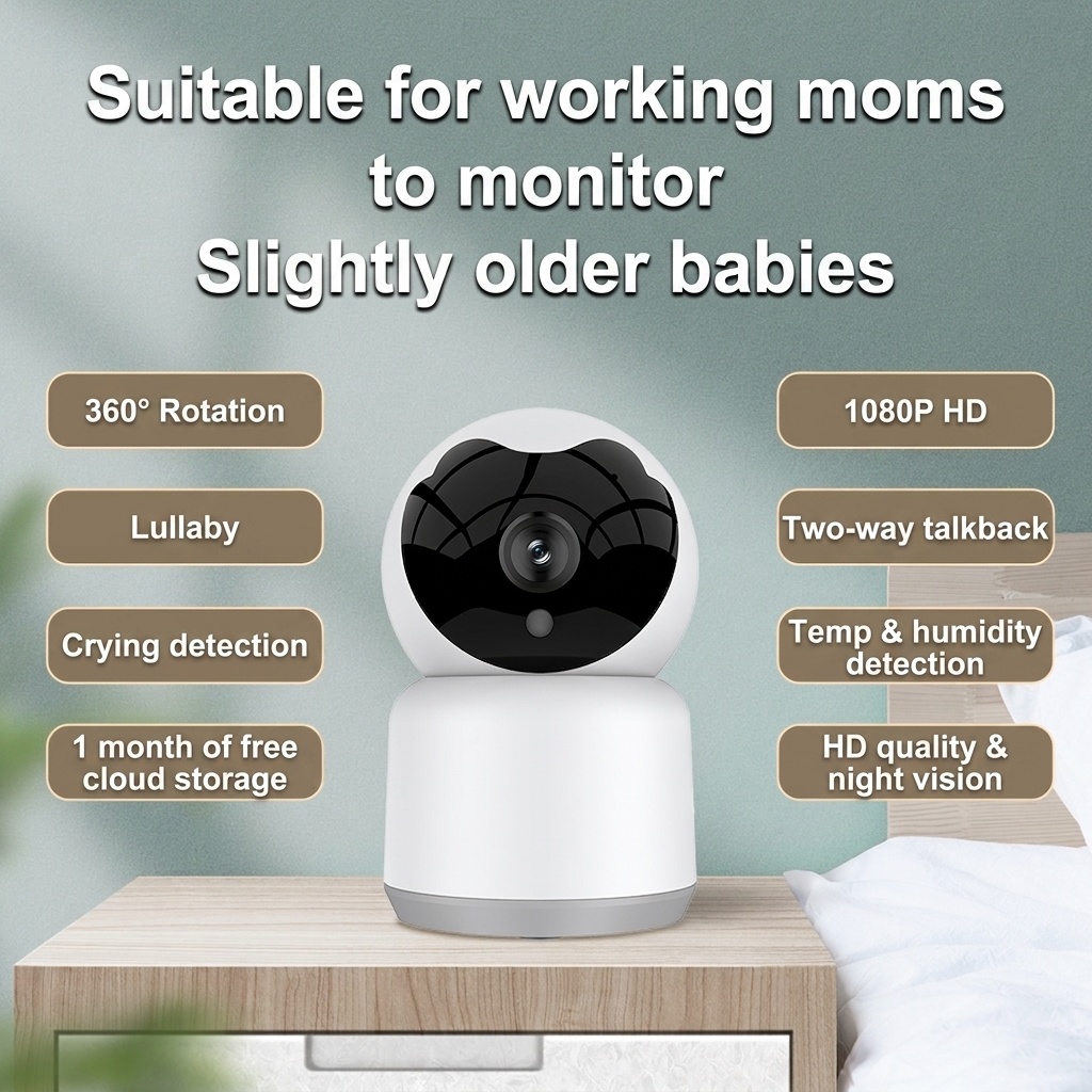 2K WiFi Baby Monitor with Tuya APP - Pan/Tilt 355° #19250001