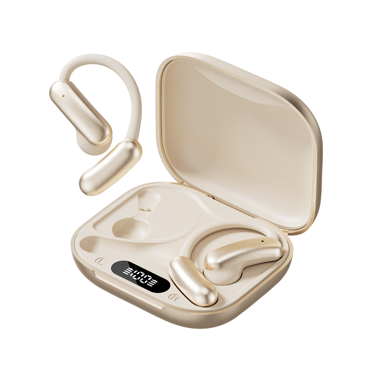 Open Ear Wireless Earbuds with LED Battery Display Model#M139