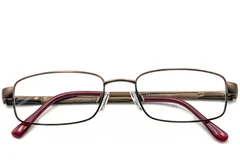 BS2012-0427_Brown_Rectangular_Metal_Glasses_front