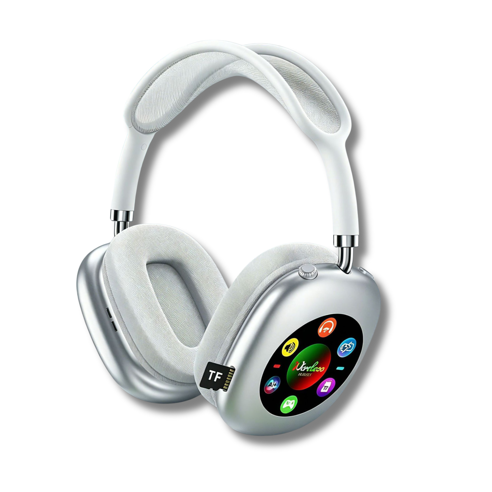 Smart Wireless Bluetooth Headphones with RGB Digital Display & Card Reader - AKZ 619