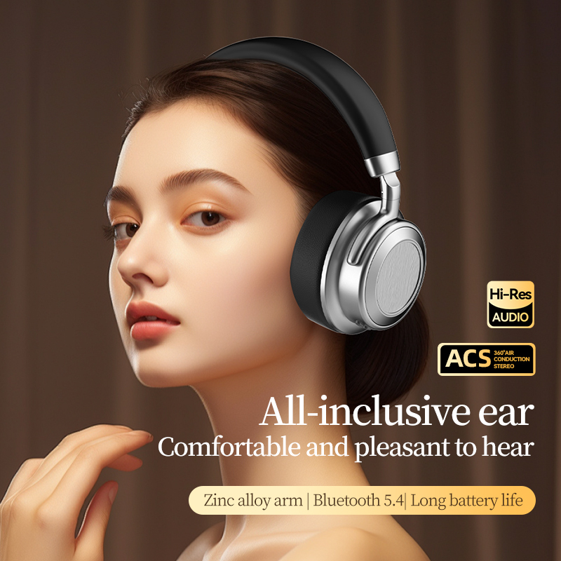 CR-9 Wireless Bluetooth 6.0 Headphones with Hi-Res Audio