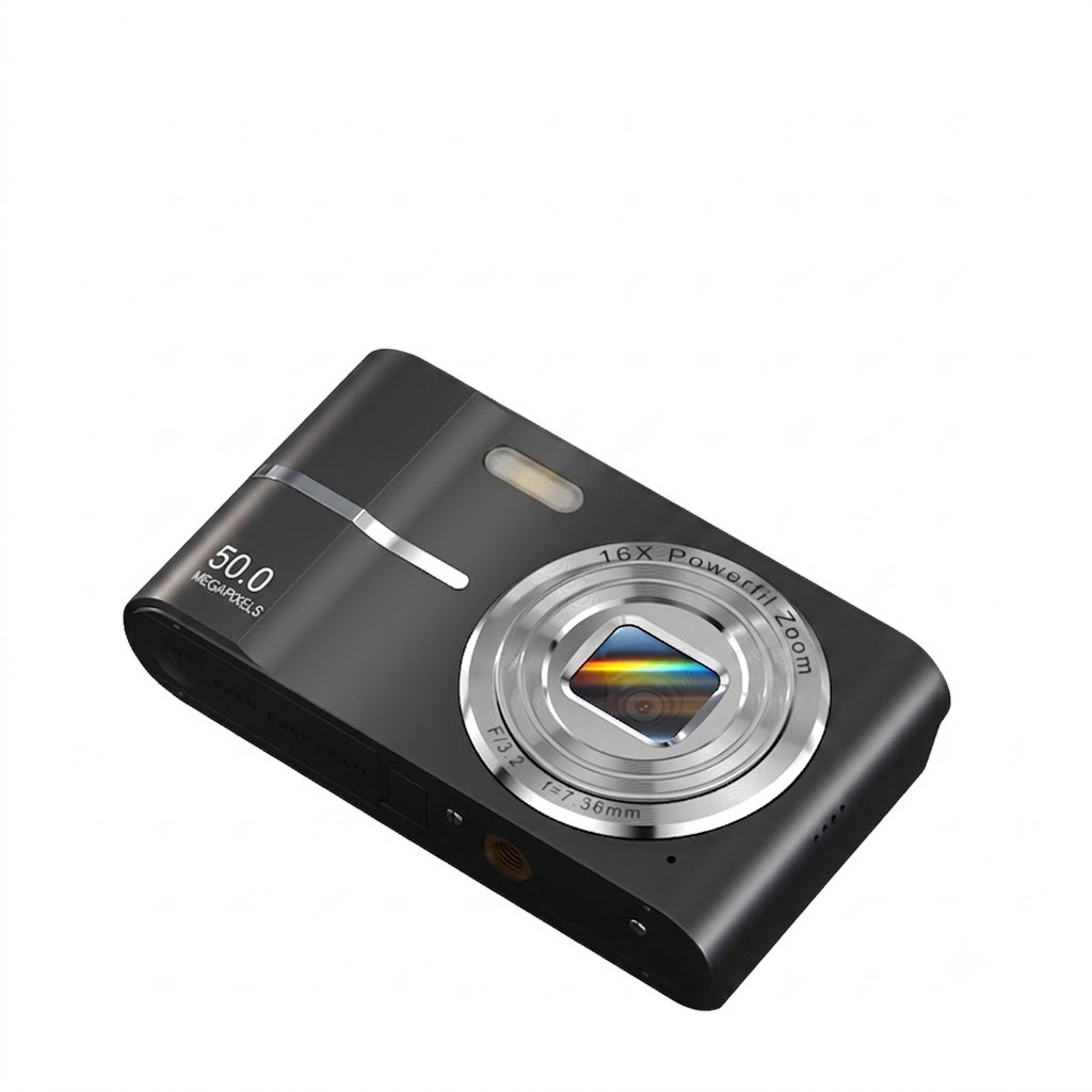 50MP 4K Digital Camera with 16X Digital Zoom, Autofocus, Compact Portable Design