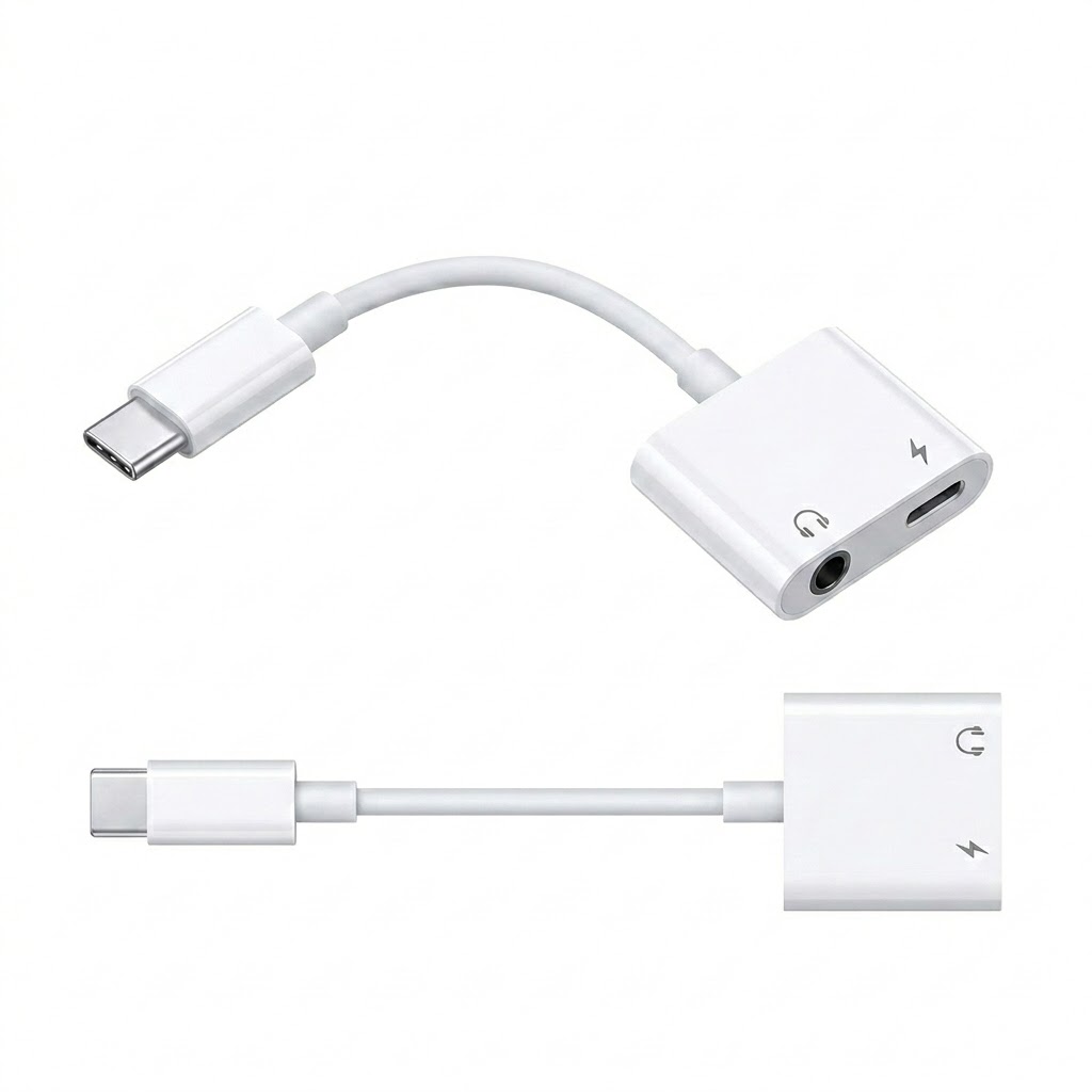 2-in-1 Dual Chip Audio & Charge Adapter, Headphone Jack Splitter for Phones and Tablets