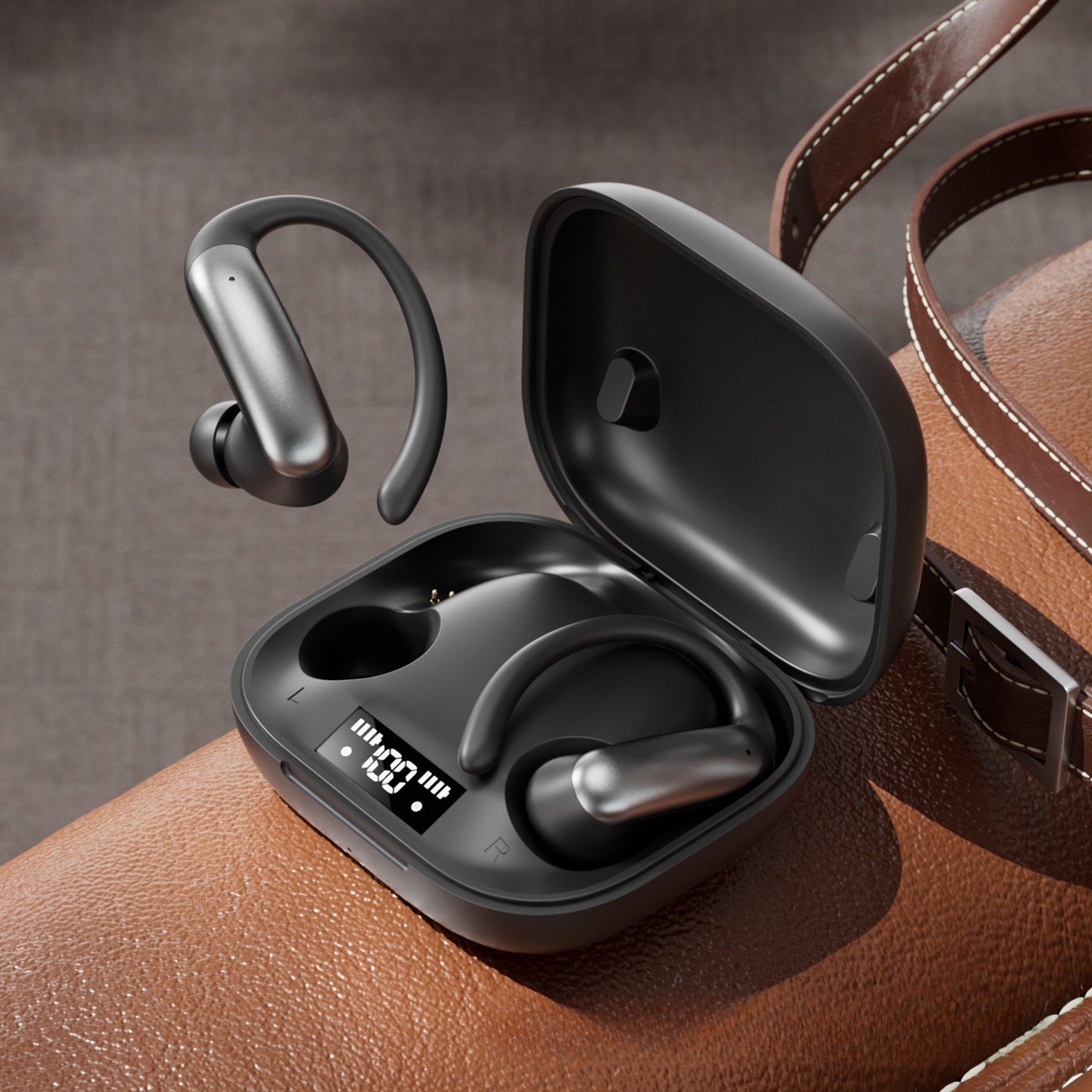 Wireless Air Conduction Earbuds with LED Charging Case Model#M144OWS