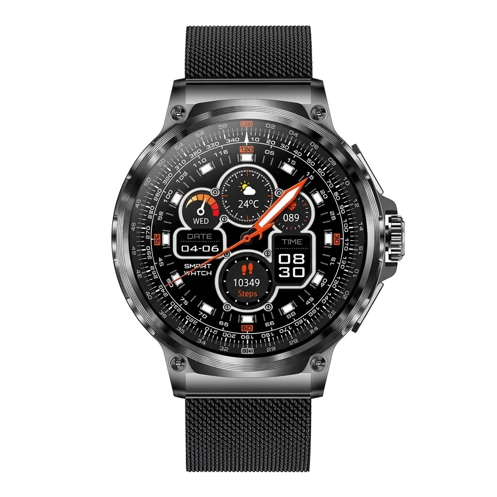 V69 Smart Watch with 1.85" Round HD Display & Bluetooth Calling