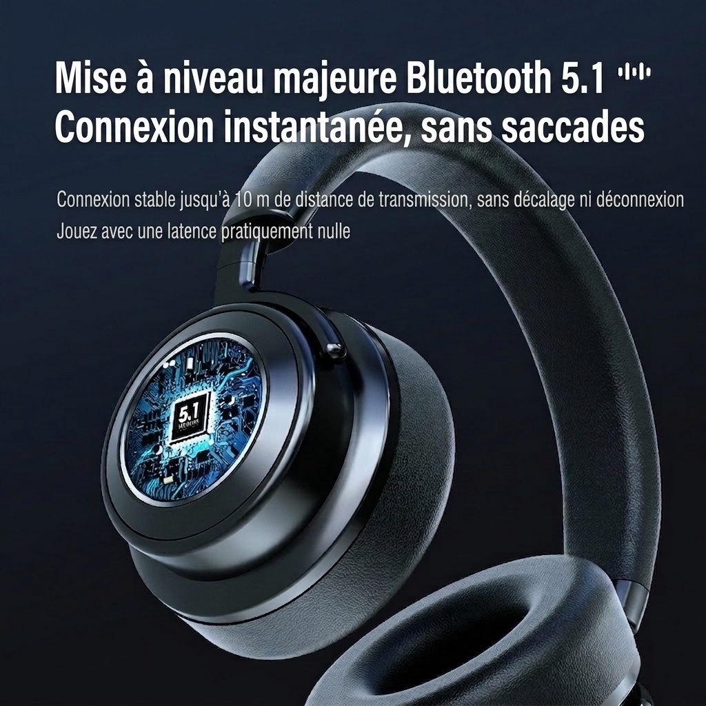 Casque sans fil à réduction de bruit - Bluetooth 6.0