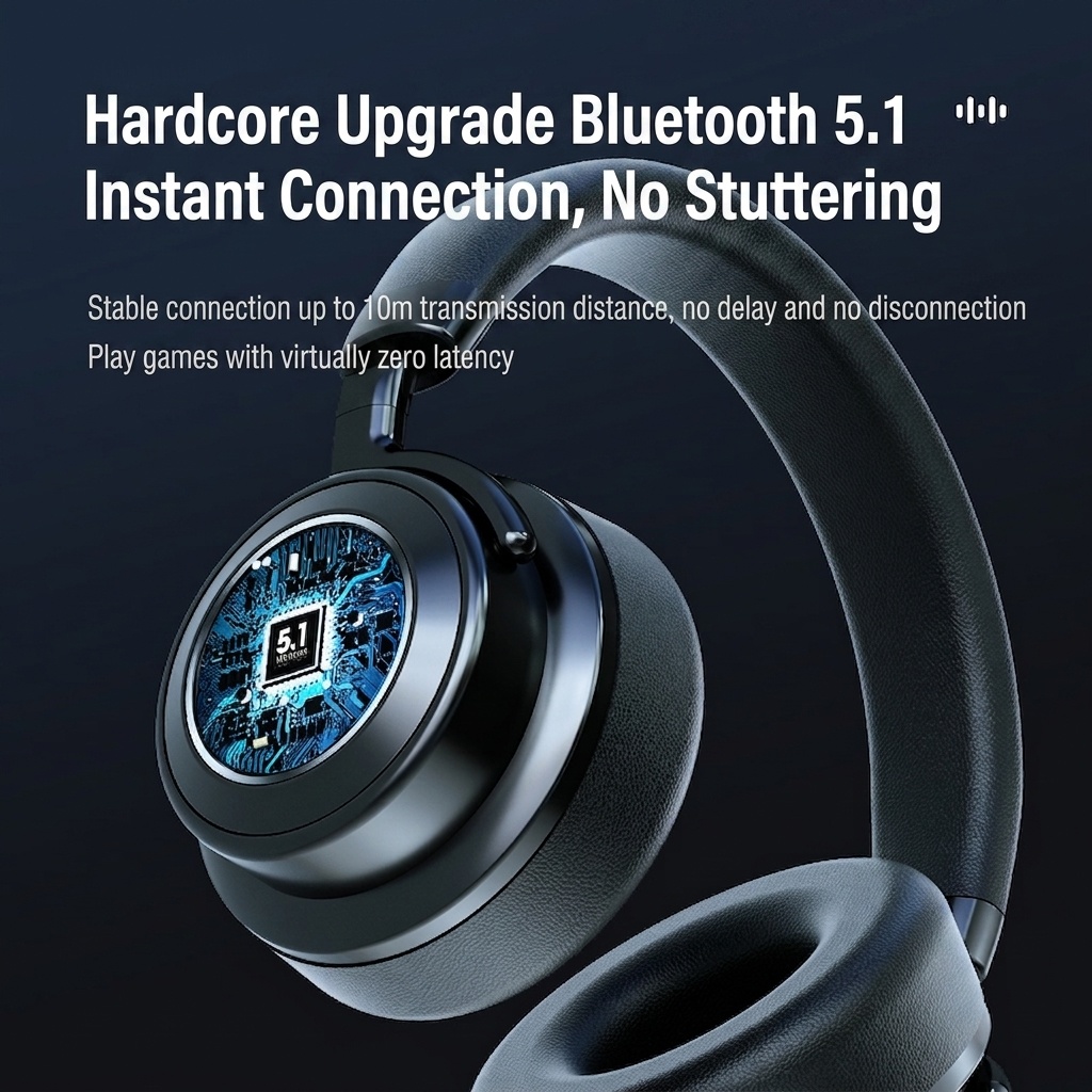Wireless Noise-Cancelling Headphones - Bluetooth 6.0