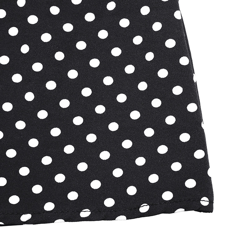 Robe longue sans manches à pois avec dos nu