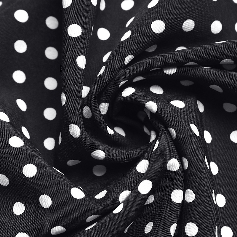 Robe longue sans manches à pois avec dos nu