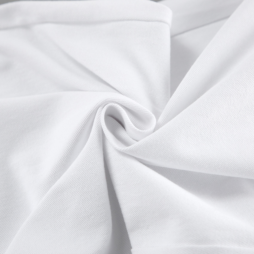 Jean blanc taille haute à jambes larges - Coupe décontractée en denim