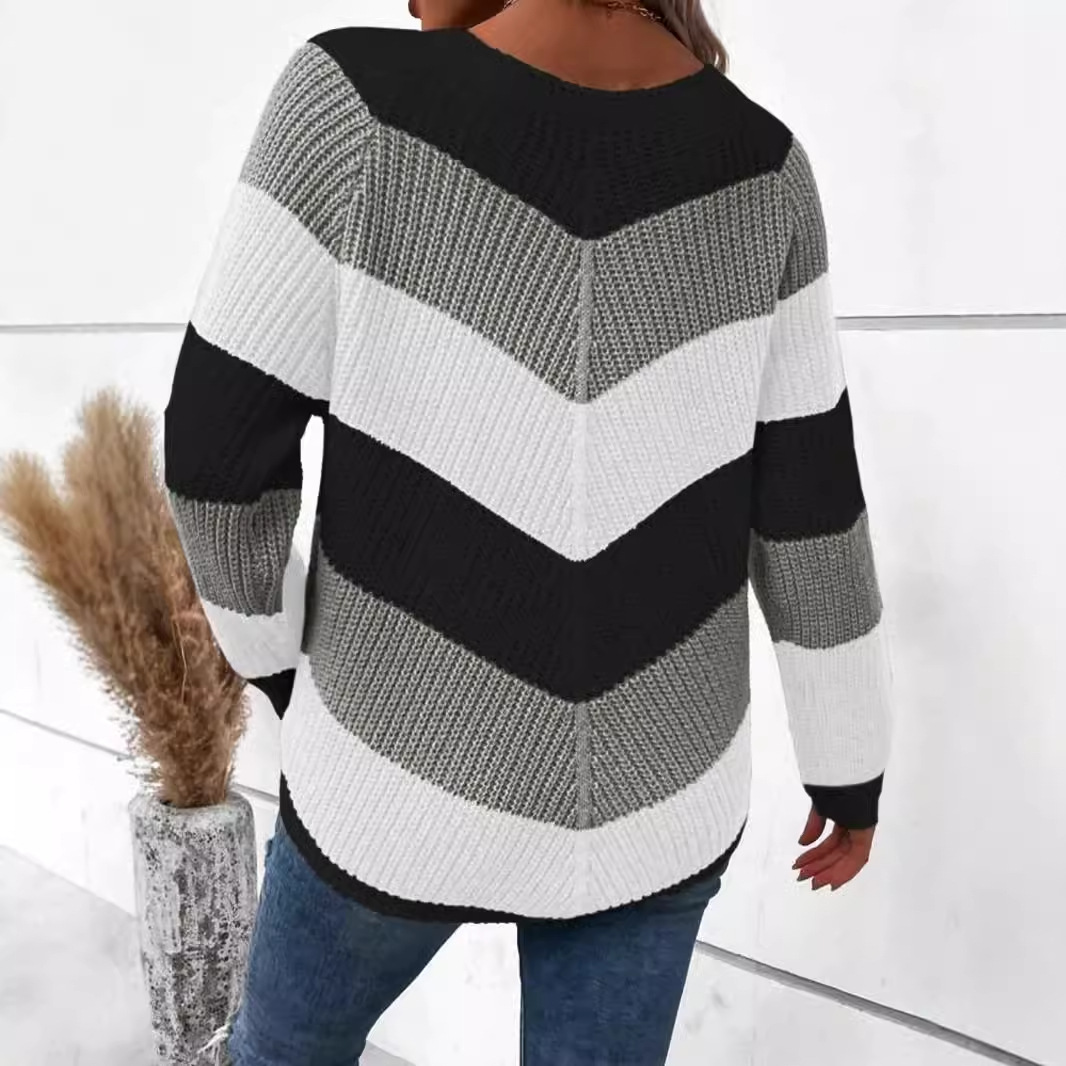Knit Sweater Long Sleeve Pullover Loose Autumn Winter SSU-00033