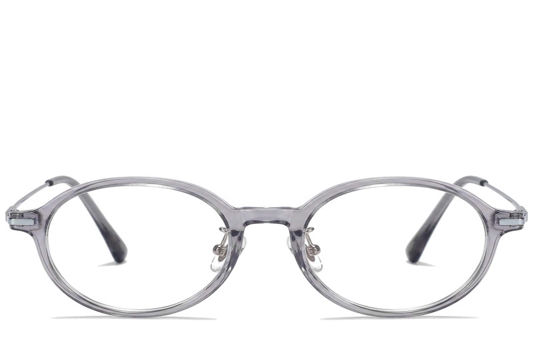 BS218-0522_Grey_Oval_TR90_Glasses_corner-front