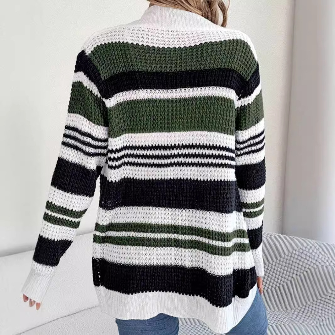 Wholesale Long Sleeve Knit Cardigan Sweater - Autumn Winter Outerwear