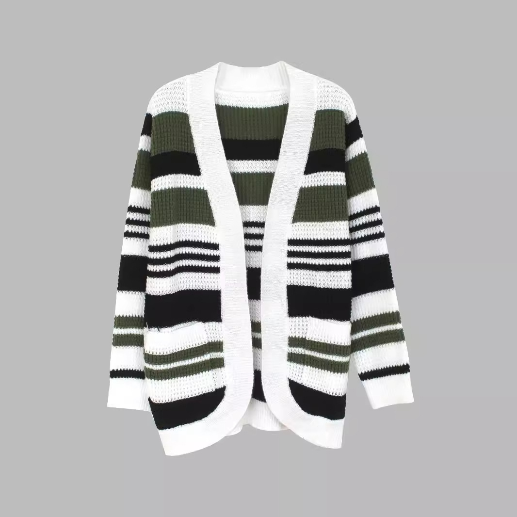 Wholesale Long Sleeve Knit Cardigan Sweater - Autumn Winter Outerwear