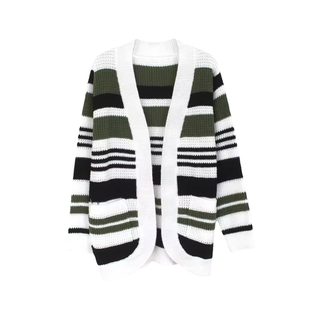 Wholesale Long Sleeve Knit Cardigan Sweater - Autumn Winter Outerwear