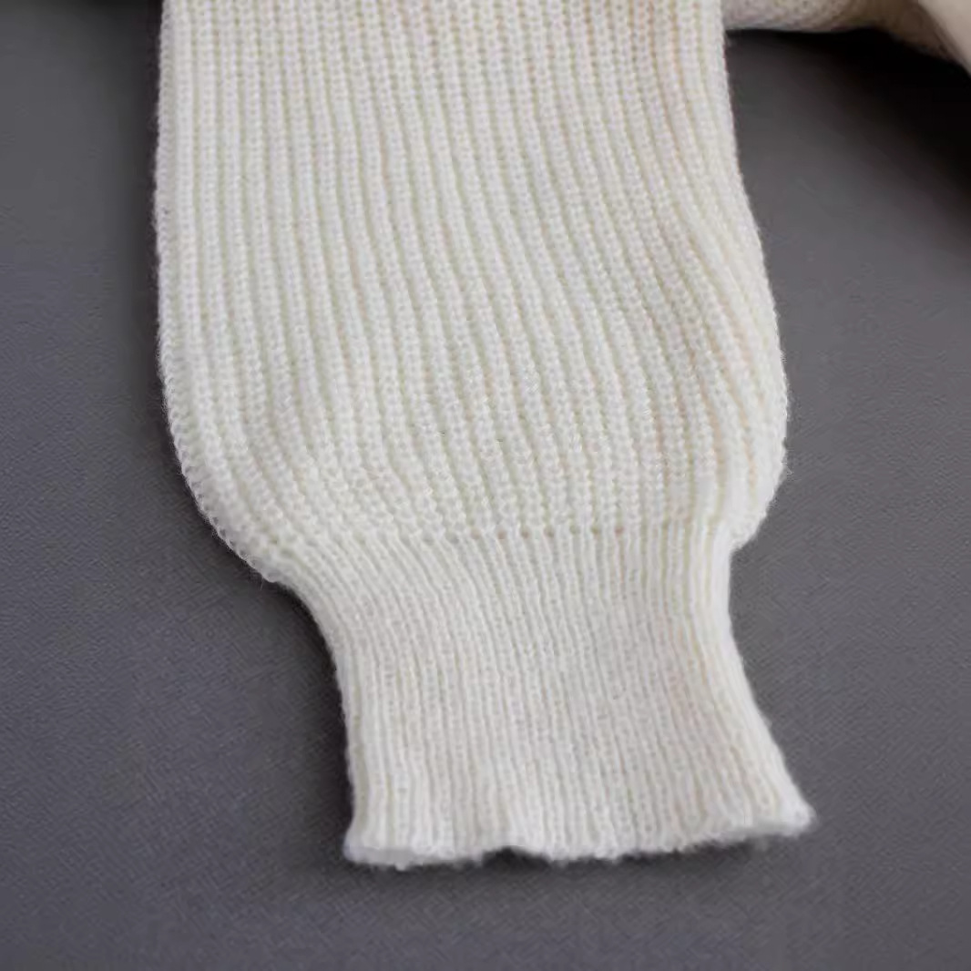 Knit Long Sleeve V-Neck Sweater Dress Fall Winter