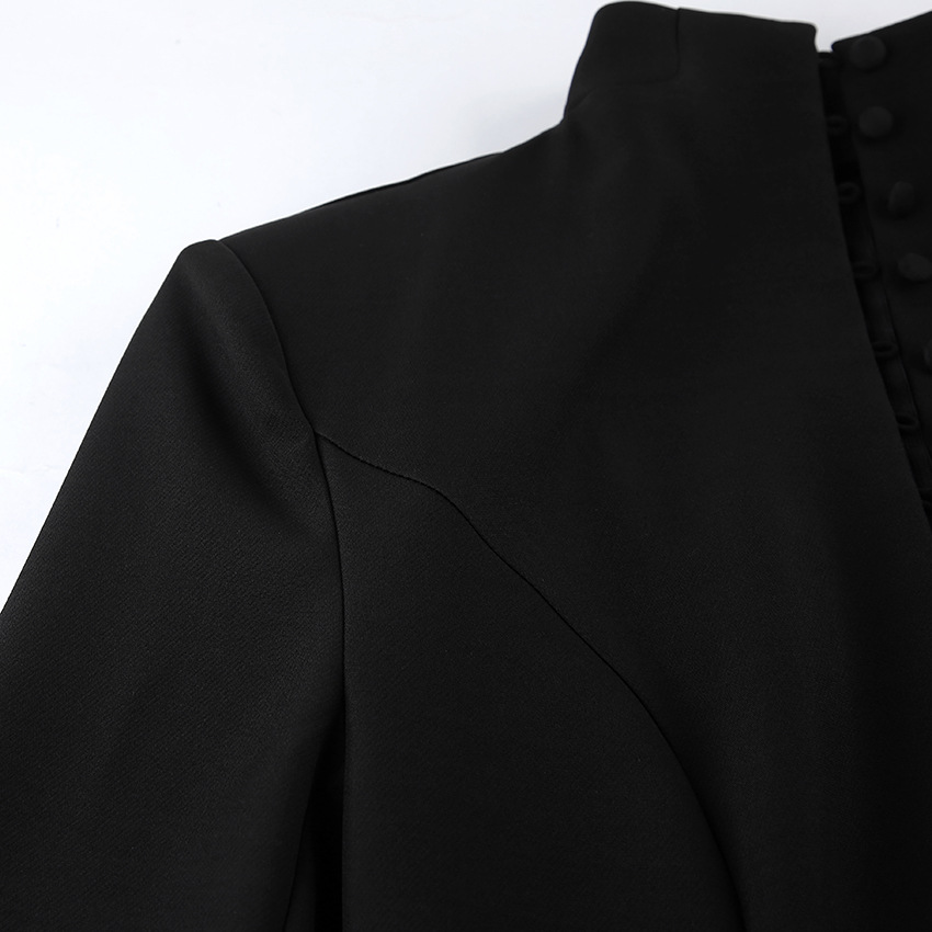 Robe blazer élégante à col montant - Coupe ajustée