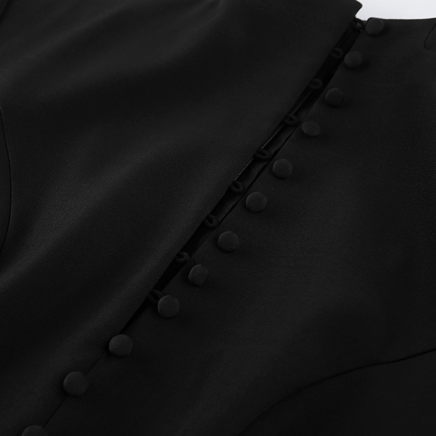 Robe blazer élégante à col montant - Coupe ajustée