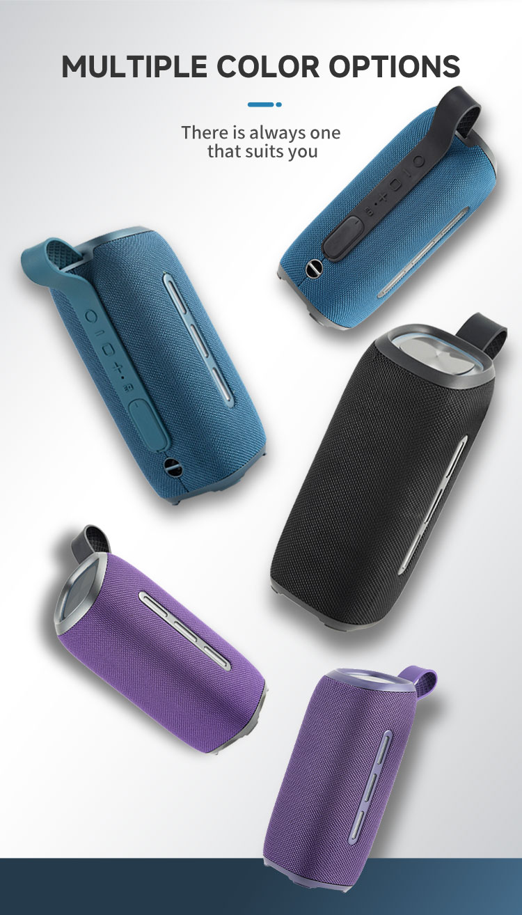 Waterproof Portable Bluetooth Speaker with Dynamic RGB Lights