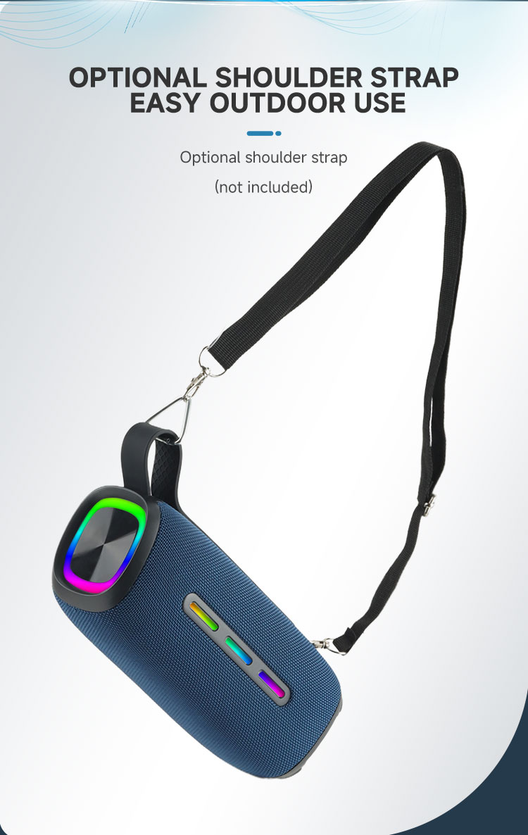 Waterproof Portable Bluetooth Speaker with Dynamic RGB Lights