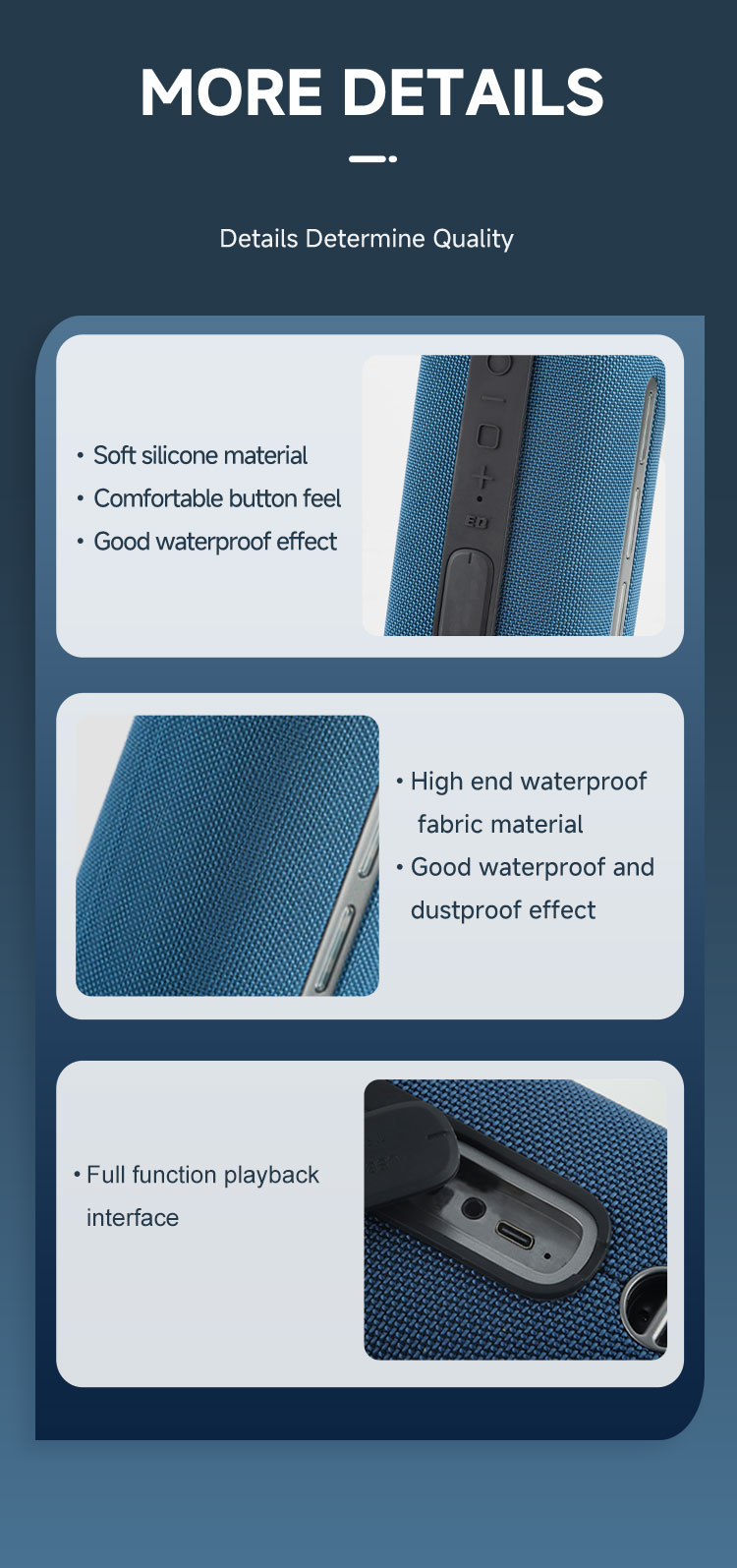 Waterproof Portable Bluetooth Speaker with Dynamic RGB Lights