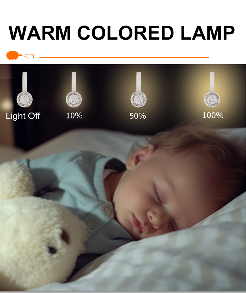 Portable White Noise Bluetooth Speaker with Sleep Aid Light