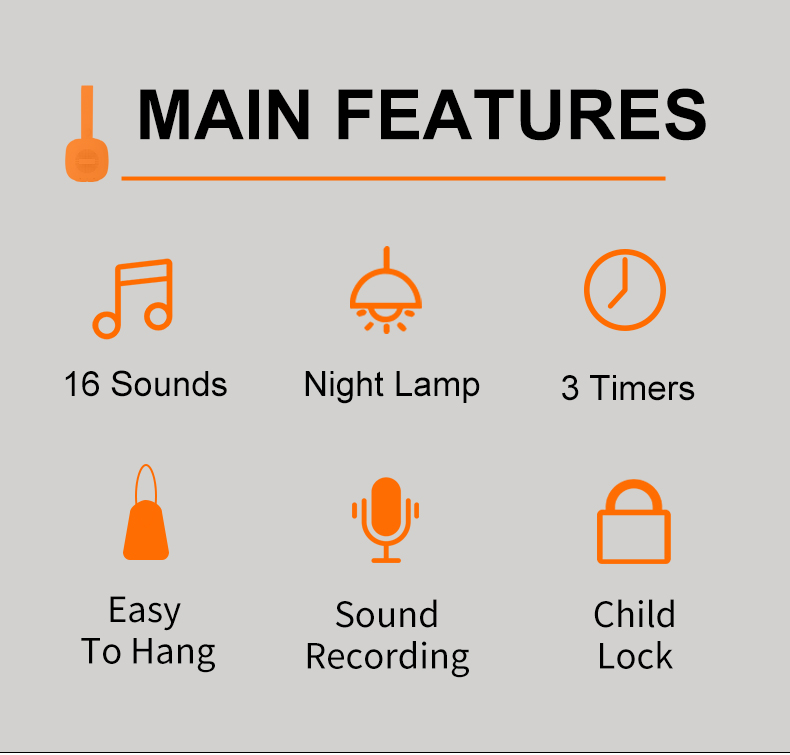 Portable White Noise Bluetooth Speaker with Night Light & Timer