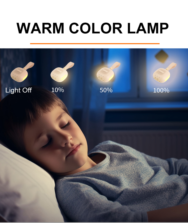 Portable White Noise Bluetooth Speaker with Night Light & Timer