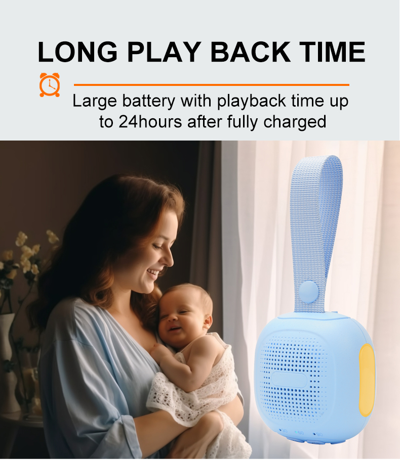 Portable White Noise Bluetooth Speaker with Night Light & Timer