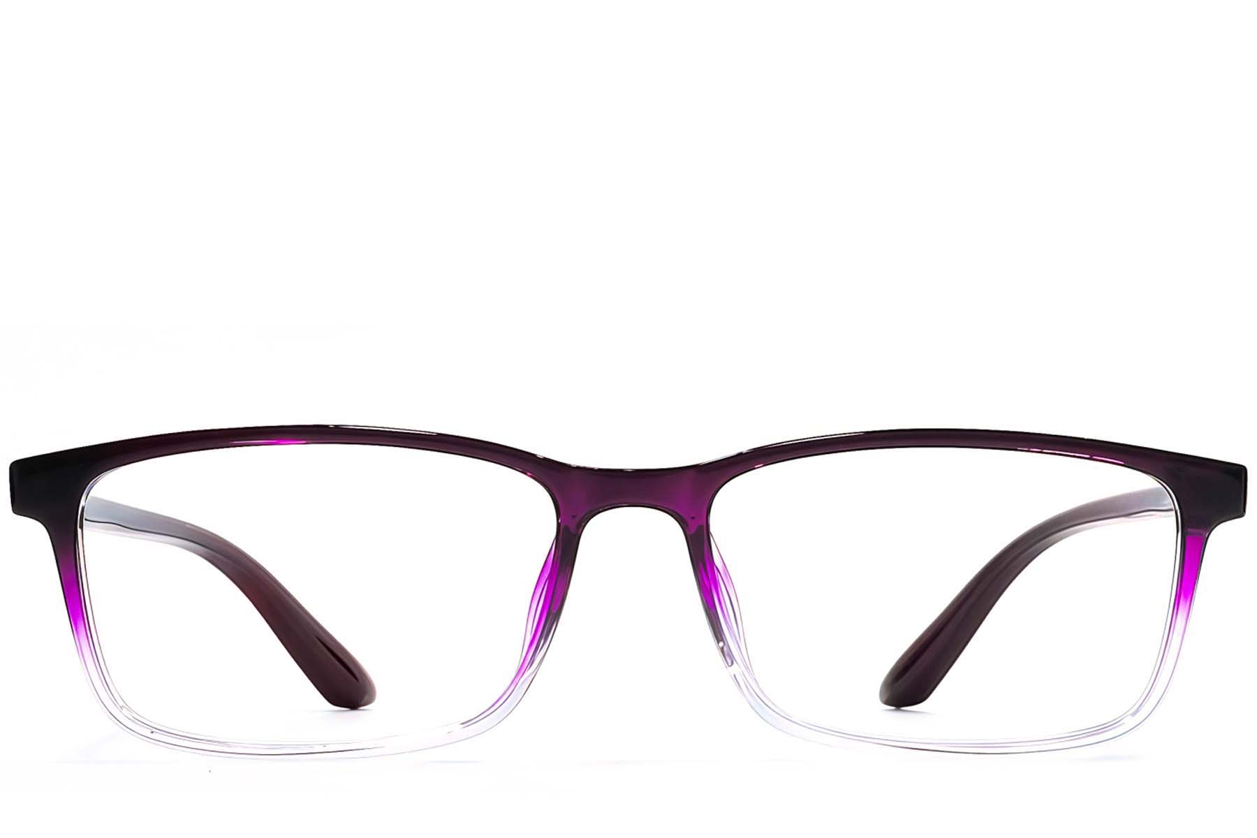 BS1924-0236_Purple_Rectangular_TR90_Glasses_front
