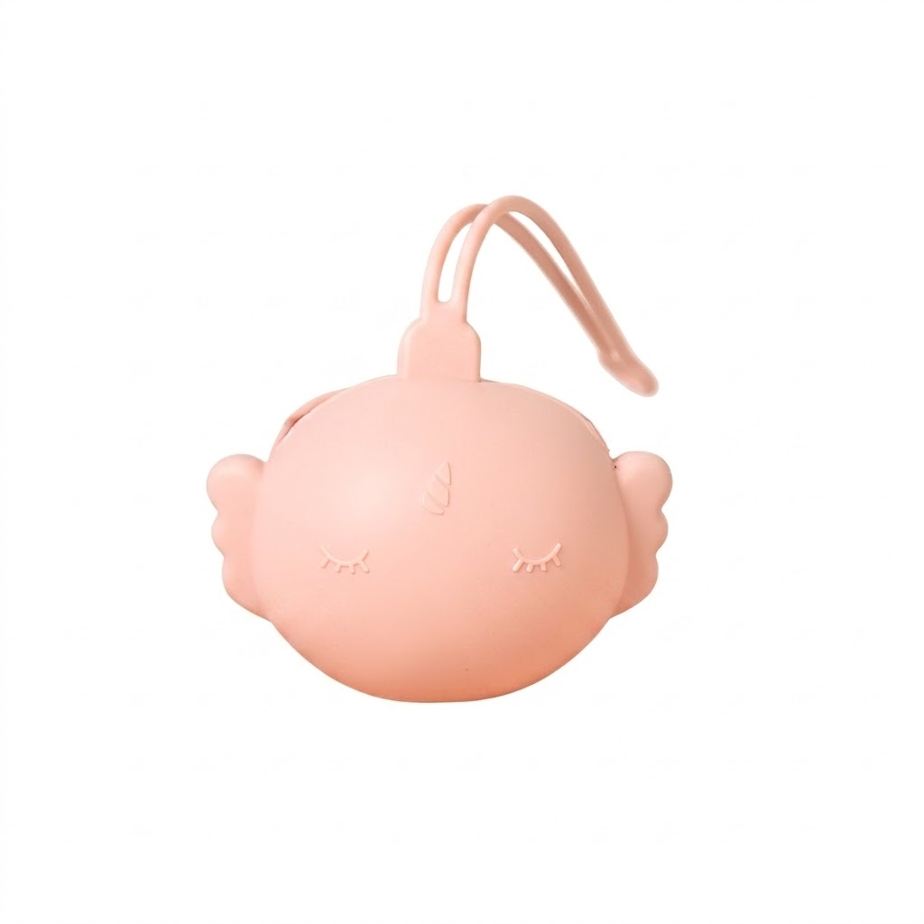 Bonito estuche de silicona para chupete - Soporte portátil para mordedor de bebé