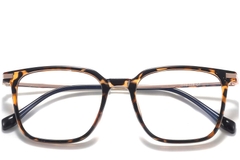 BS0218-0256_Tortoiseshell_Rectangular_Titanium_Glasses_front