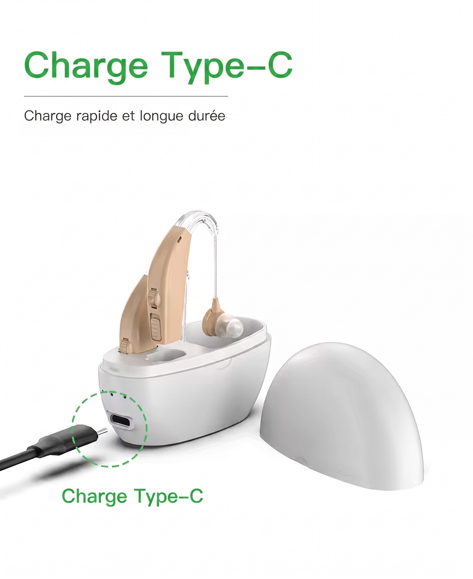 120dB Rechargeable Hearing-Aids-45H-Battery-Noise-Cancelling-#26240002