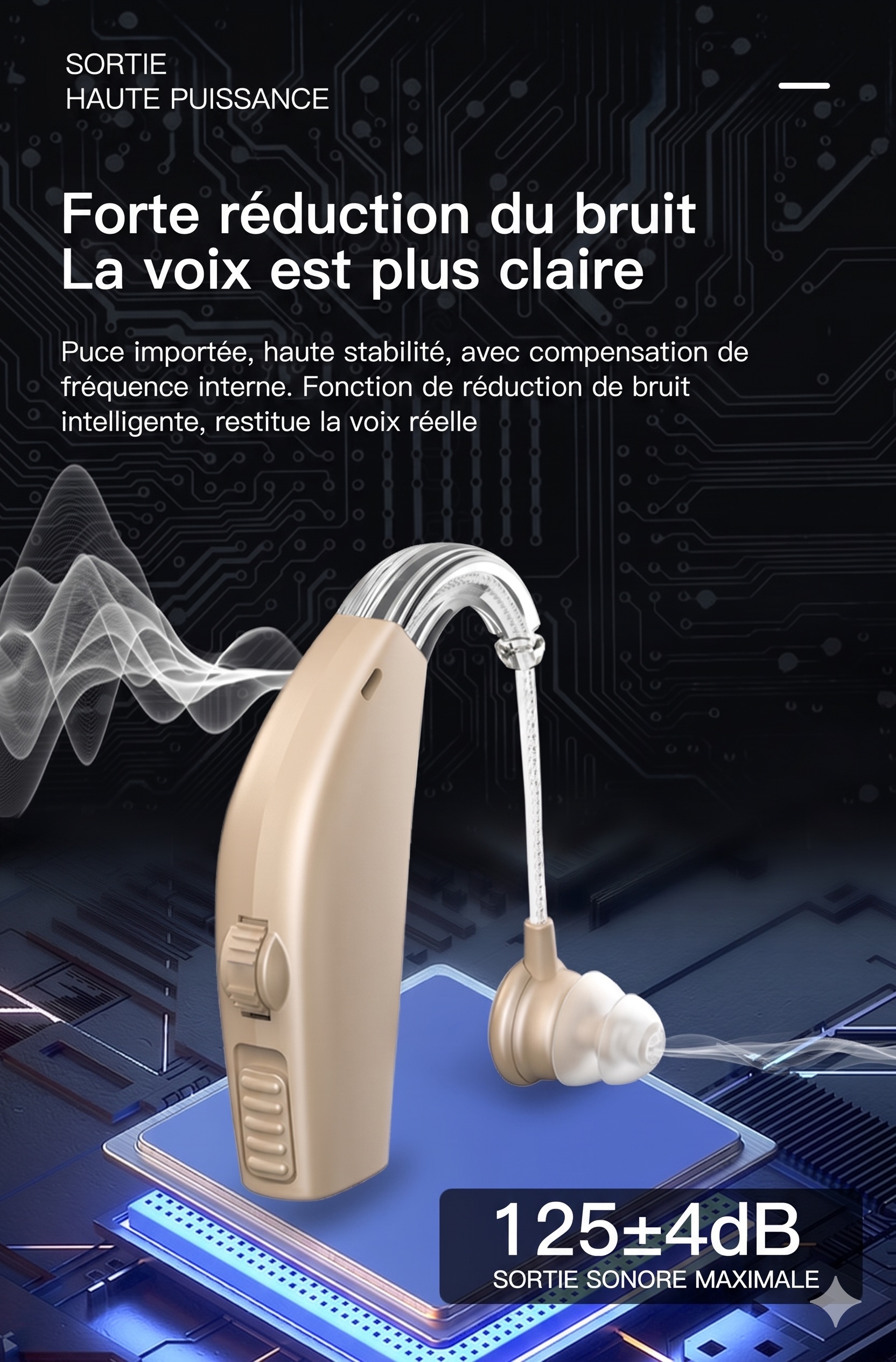 120dB Rechargeable Hearing-Aids-45H-Battery-Noise-Cancelling-#26240002