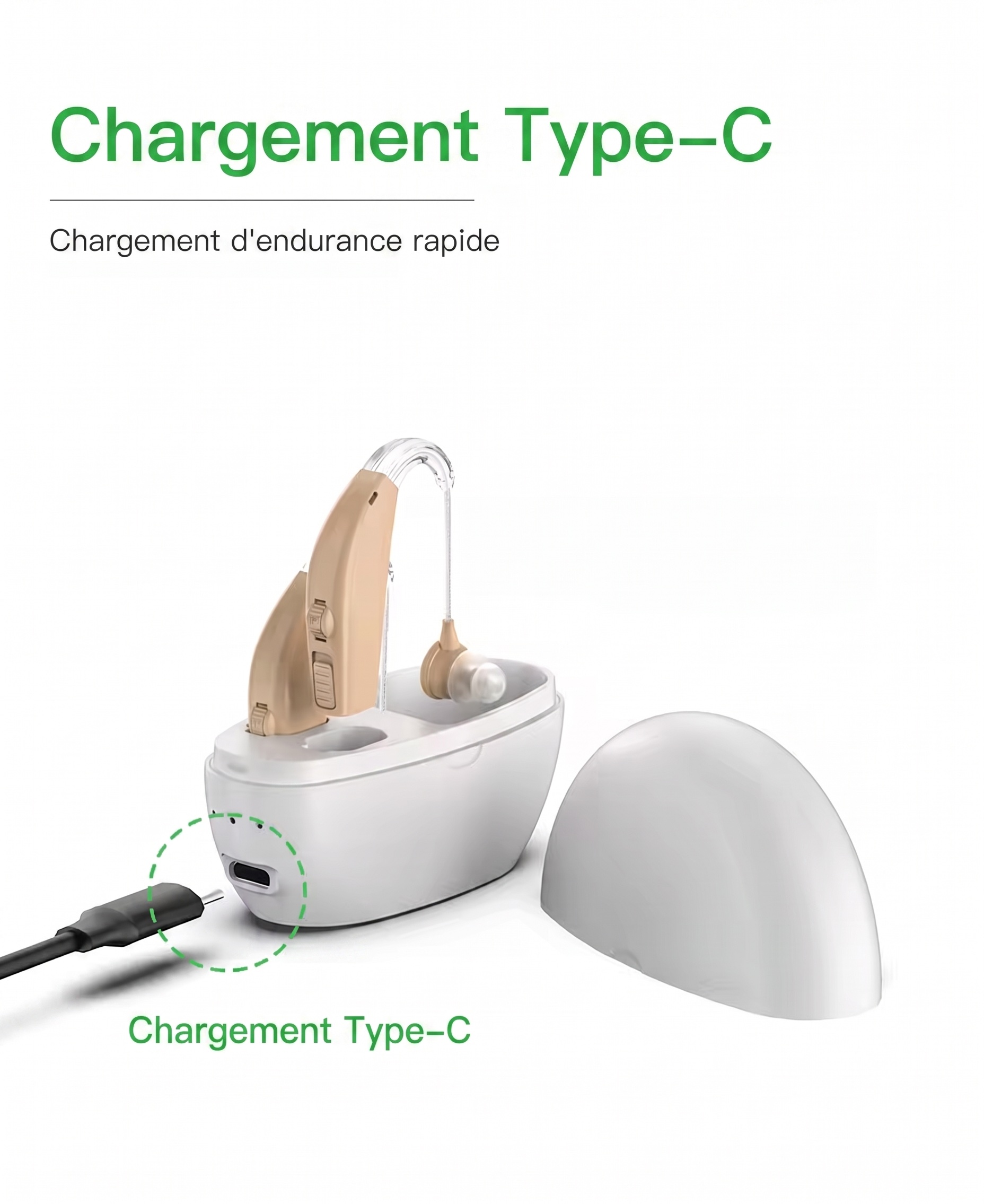 120dB Rechargeable Hearing-Aids-45H-Battery-Noise-Cancelling-#26240002
