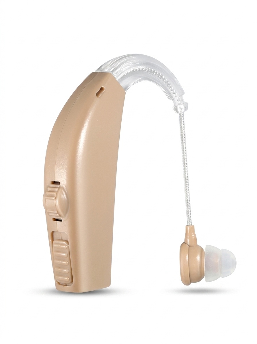 120dB GM-311 Beige Rechargeable Hearing Aid 45H Battery Noise Cancelling #26240002