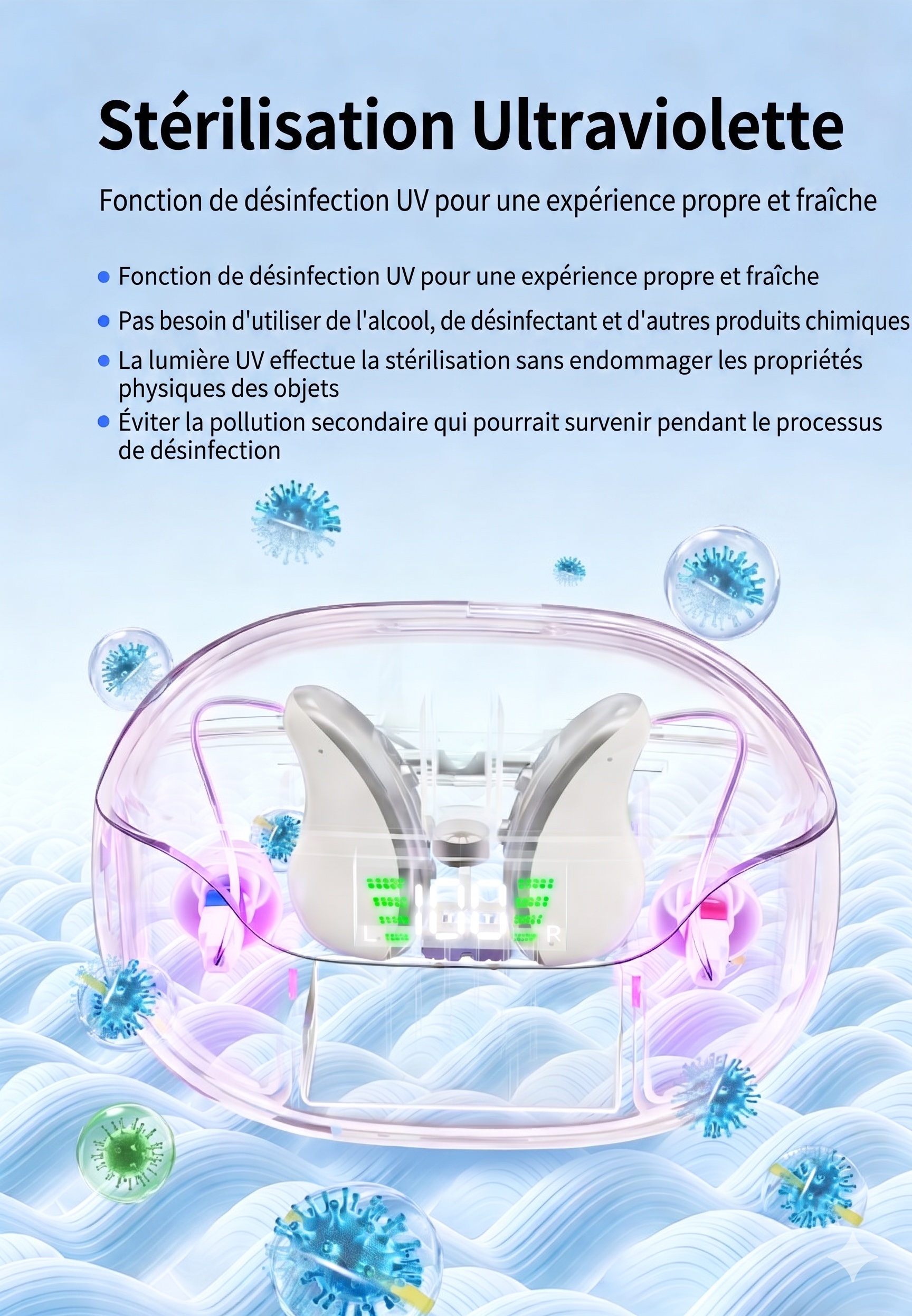 GM-323 P3 16-Channel UV Sterilizing Rechargeable Hearing Aids #26240003