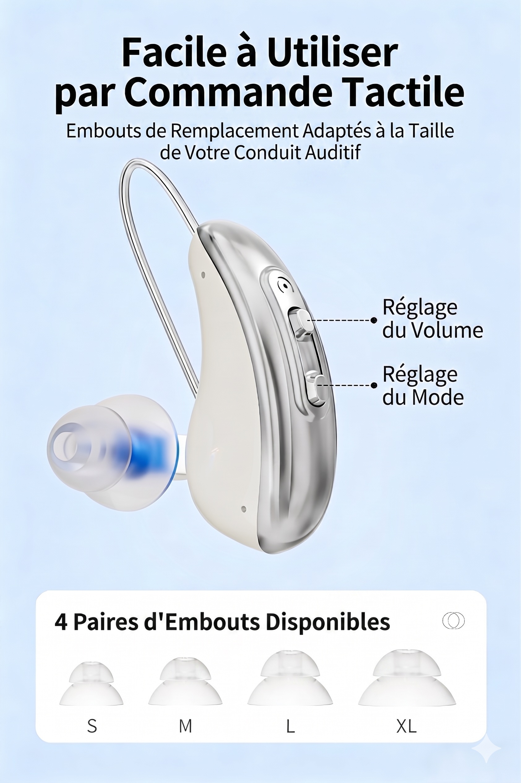 GM-323 P3 16-Channel UV Sterilizing Rechargeable Hearing Aids #26240003