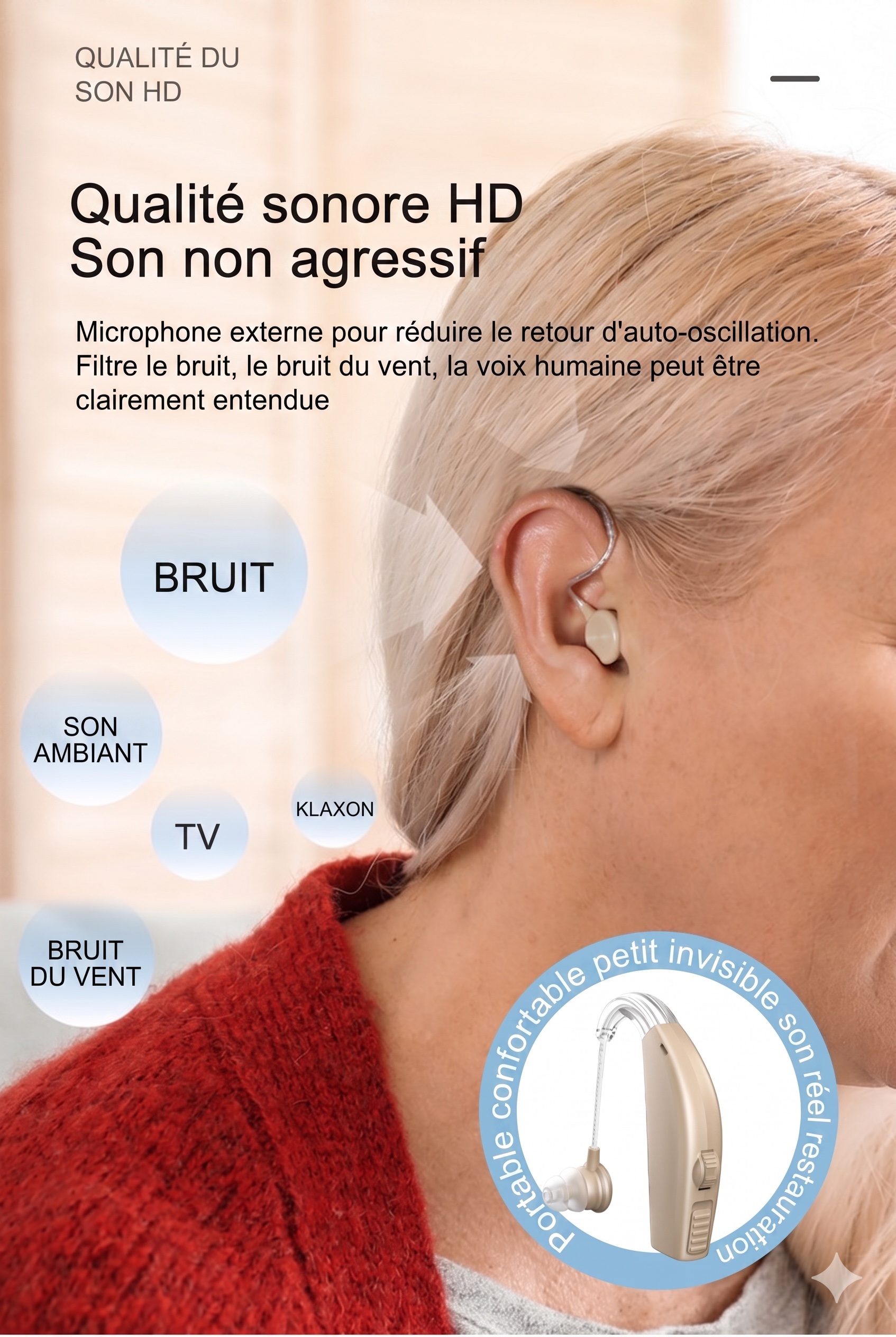 120dB GM-311 Pair Beige Rechargeable Hearing Aids 45H Battery Noise Cancelling #26240006