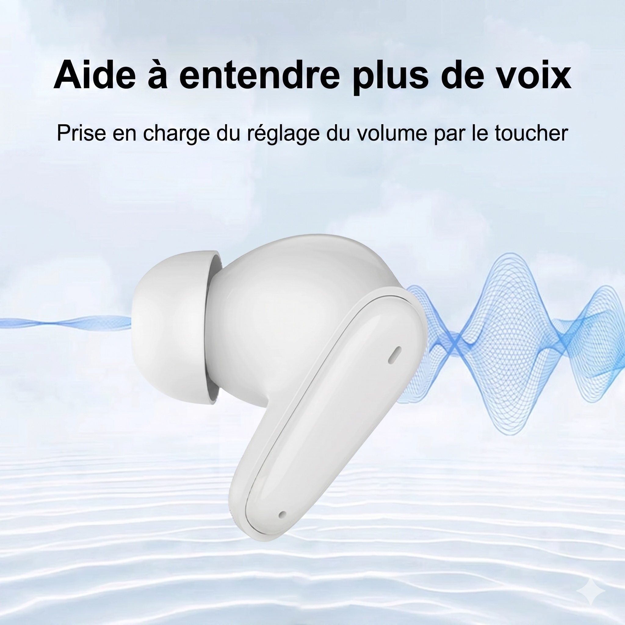 A-383 Pair White Easy Touch Hearing Aid LED Battery Display Rechargeable #26240013