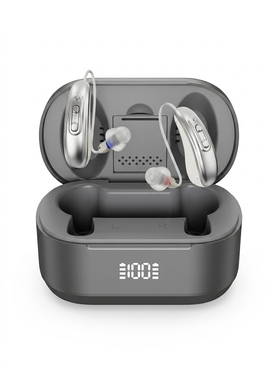 GM-321T (3P3-2) UV Sterilizing BTE Hearing Aid 32-Channel with Charging Case #26240025