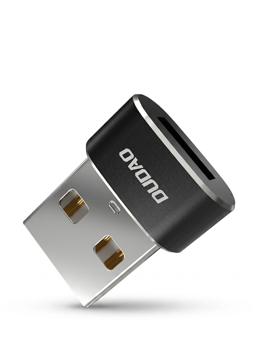 Adattatore da USB a Type-C per ricarica rapida e trasferimento dati, compatto e compatibile universalmente.