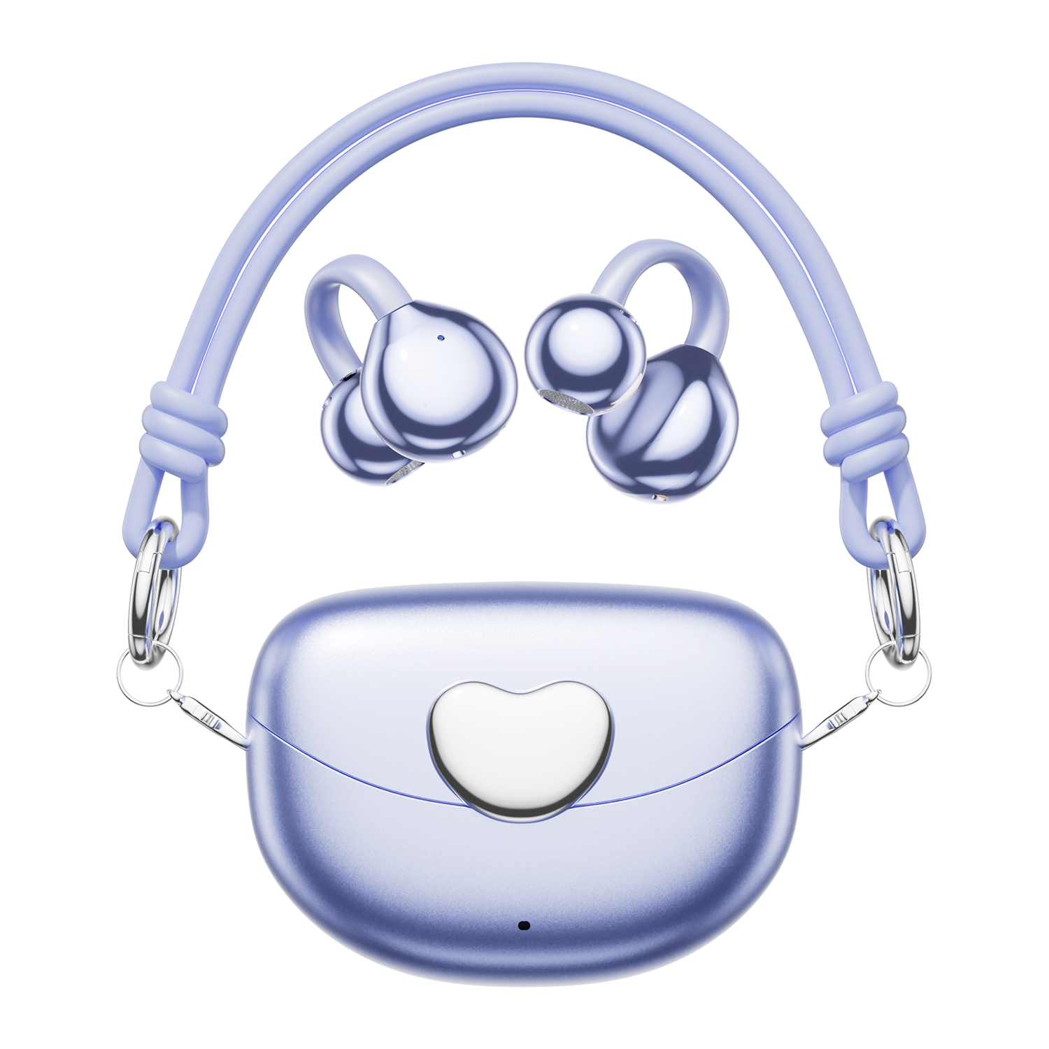 Open-Ear Wireless TWS Earbuds with Heart-Shaped Charging Case Model#M106