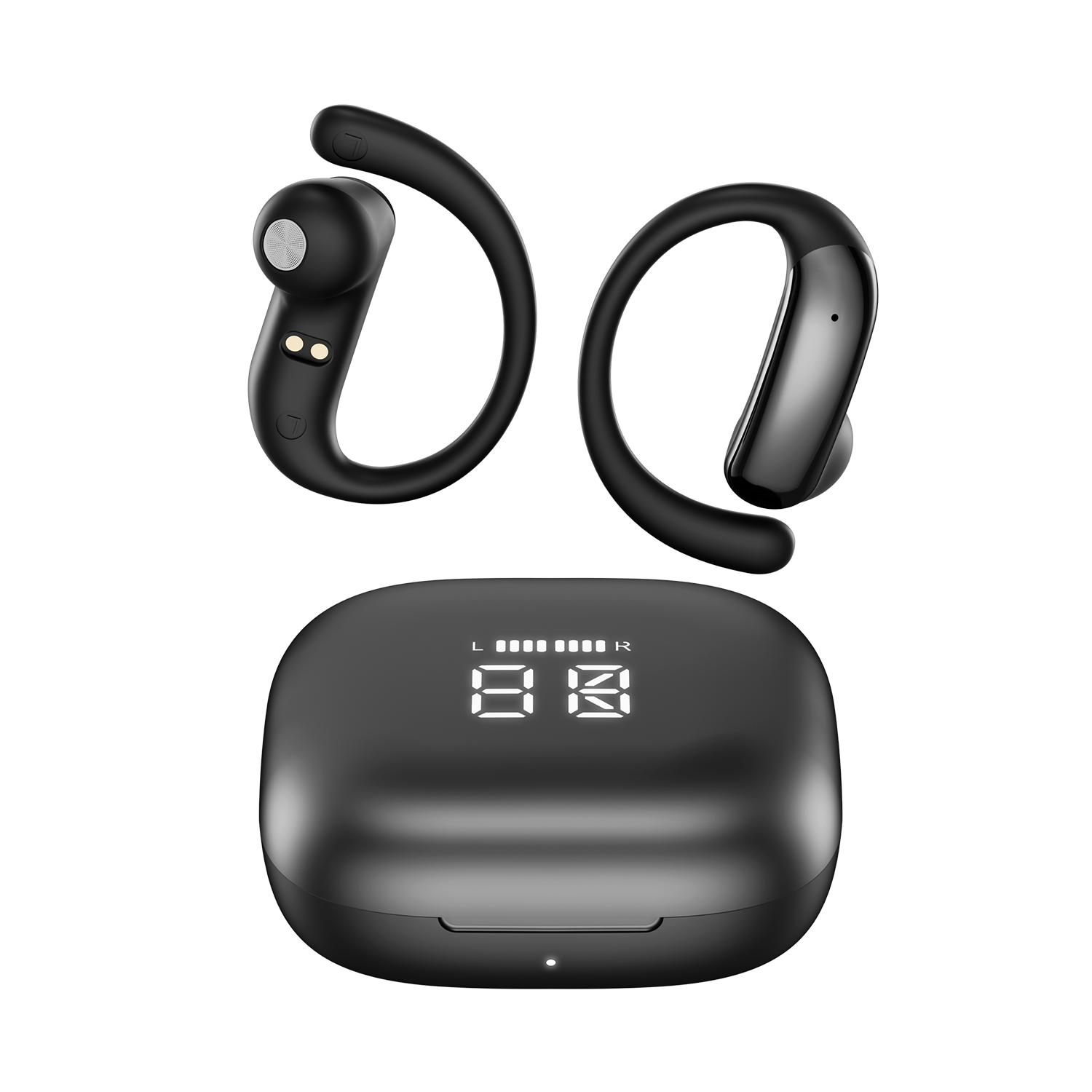 Open-Ear Wireless HiFi Earbuds with LED Charging Case Model#M142