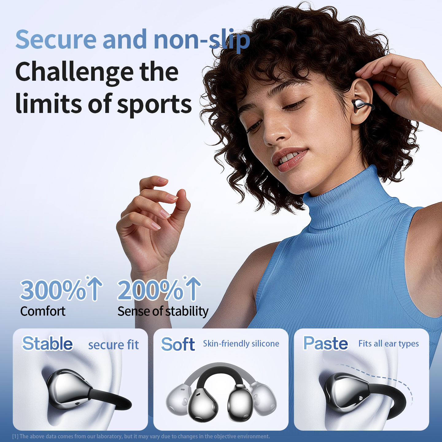 M173 AirGlip Wireless Open-Ear Earbuds - 42H Battery Life Model#M173