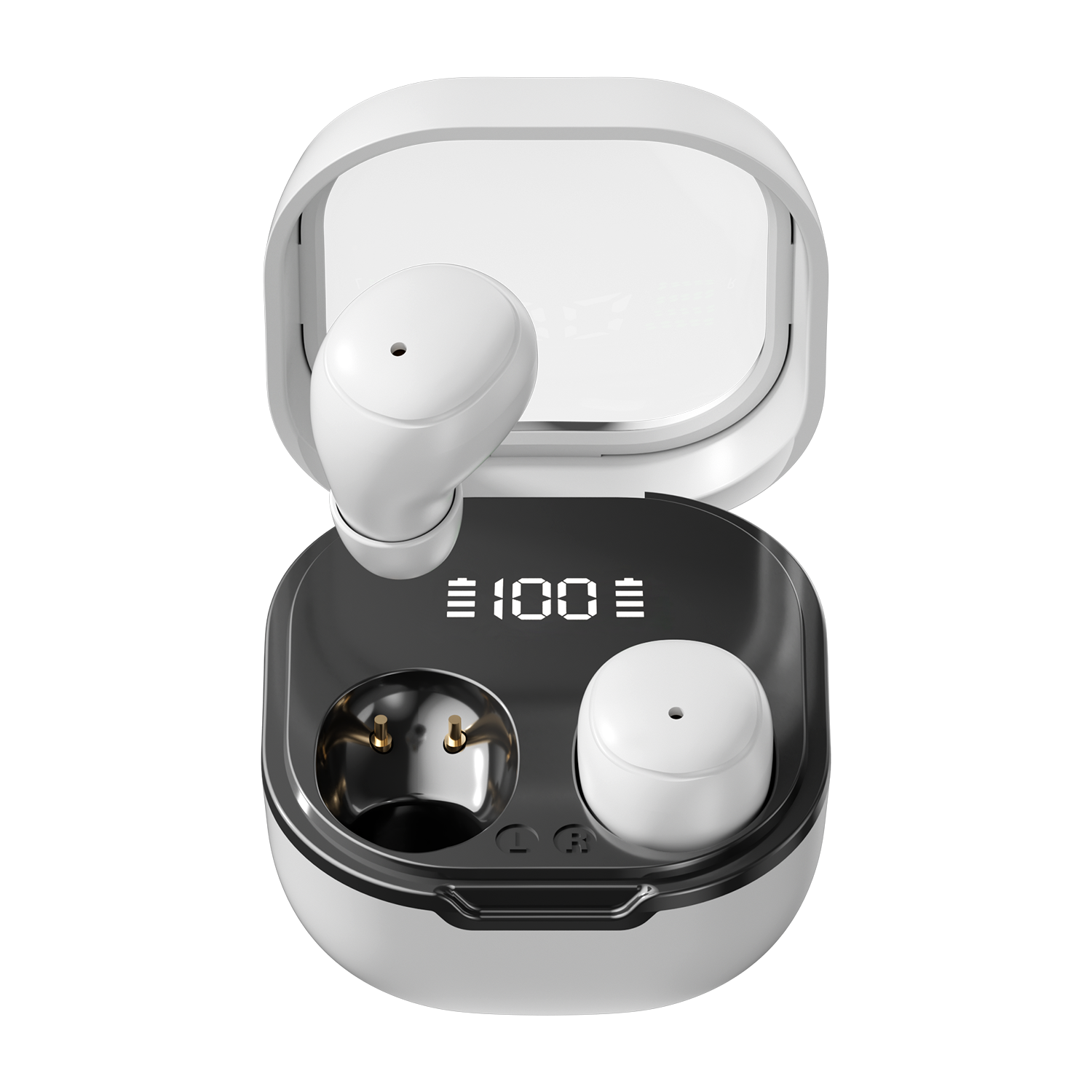 V6.0 Hi-Fi Wireless Earbuds with LED Battery Display Model#M125