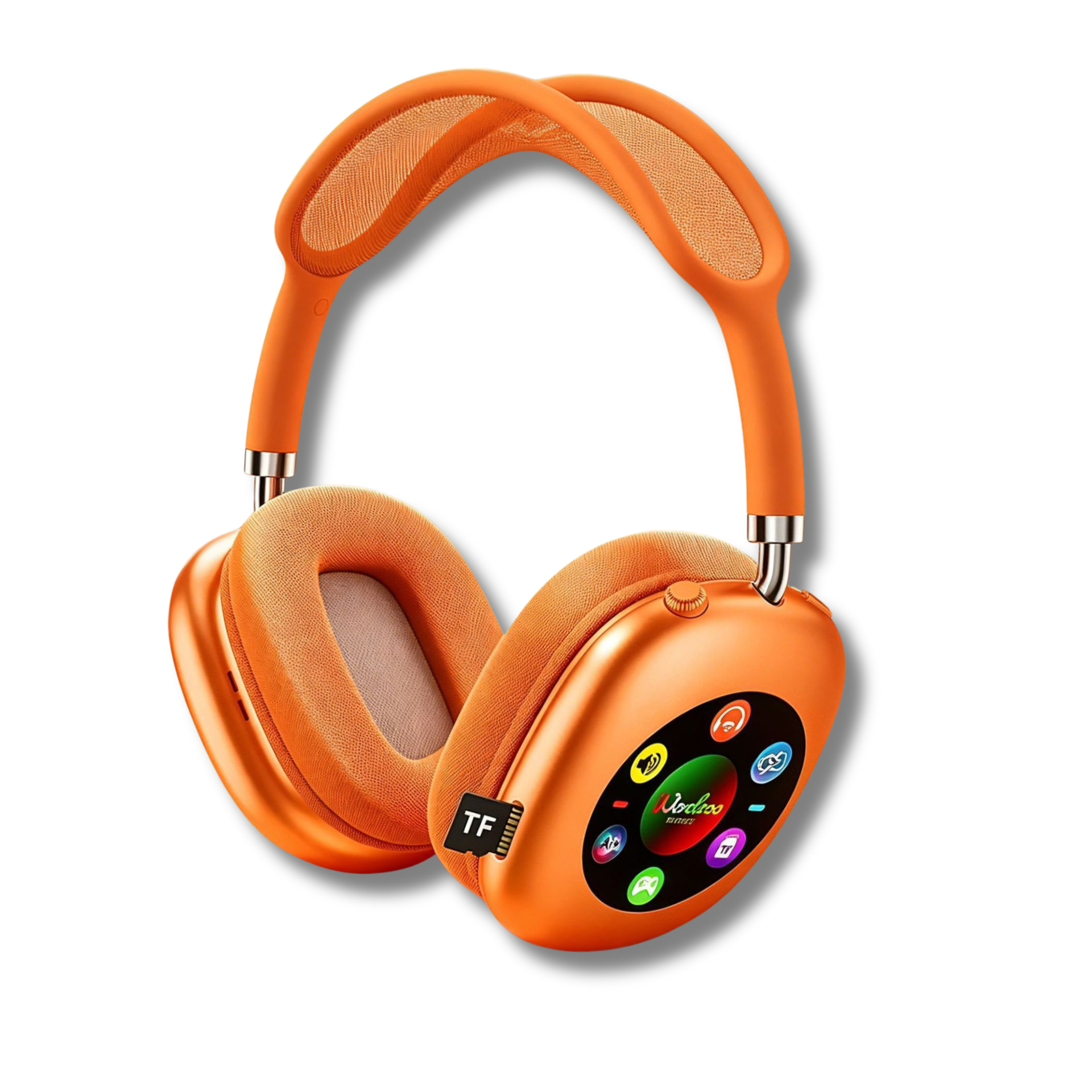 Smart Wireless Bluetooth Headphones with RGB Digital Display & Card Reader - AKZ 619