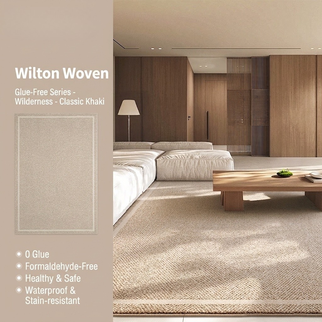 Modern Abstract Wool Blend Area Rug - Waterproof & Anti-Bacterial