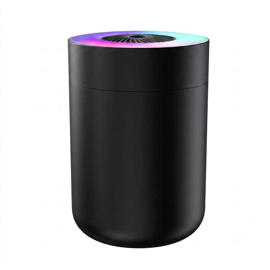 Humidificador USB portátil, difusor de niebla fina silencioso de 230 ml con luz nocturna RGB, carga tipo C y apagado automático de seguridad de 3 horas para el hogar, la oficina y el coche.